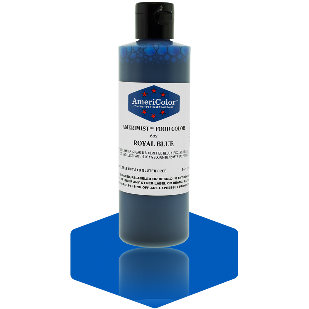 AmeriColor, Royal Blue, 9 Ounce, AmeriMist Airbrush Food Coloring